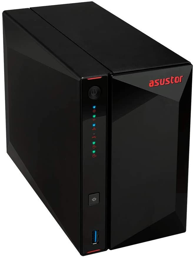 Asustor AS5202T 2-Bay Nimbustor 2 NAS with 8GB RAM and 44TB (2 x 22TB) Seagate Ironwolf PRO Drives Fully Assembled and Tested