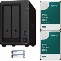 Thumbnail for Synology DS723+ 2-Bay NAS, 2GB RAM, 800GB (2x400GB) Cache, 24TB (2 x 12TB) of Synology Plus NAS Drives Fully Assembled and Tested