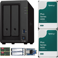 Thumbnail for Synology DS723+ 2-Bay NAS, 8GB RAM, 10GbE Adapter, 800GB (2x400GB) Cache, 12TB (2 x 6TB) of Synology Plus NAS Drives Fully Assembled and Tested
