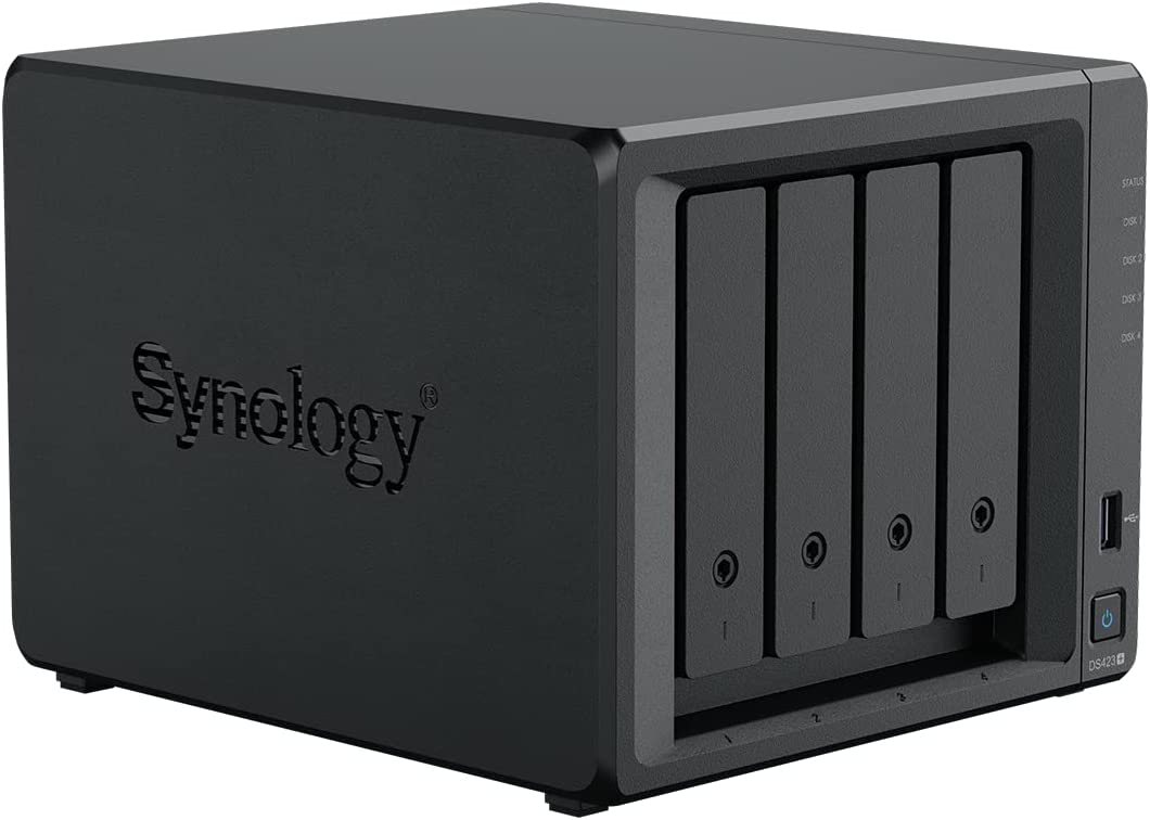 Synology DS423+ Intel Quad-Core 4-Bay NAS with up to 6GB RAM and up to 56TB of Western Digital Red Plus Drives Fully Assembled and Tested