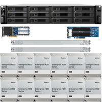 Thumbnail for Synology RS3621RPxs RackStation with 8GB RAM, E10G30-T2 10GbE Card, 1.6TB (2x800GB) Cache, RKS-02 Rail Kit & 192TB (12 x 16TB) of Synology Enterprise Drives Fully Assembled and Tested