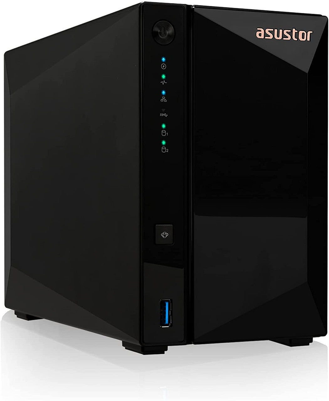Asustor AS3302T 2-Bay Drivestor 2 PRO NAS with 2GB RAM and 8TB (2x4TB) Western Digital RED Plus Drives Fully Assembled and Tested