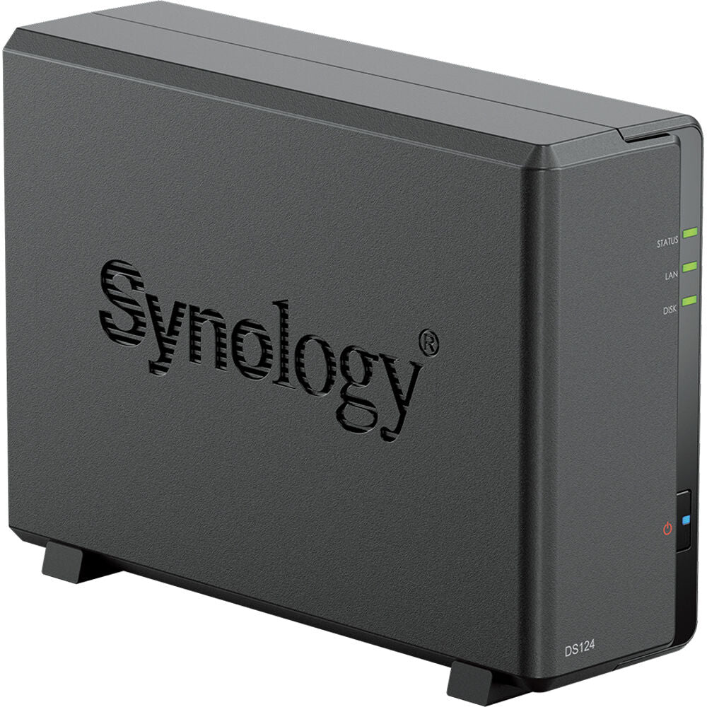 Synology DS124 1-Bay NAS with 1GB RAM and a 2TB Western Digital Red Plus Drive
