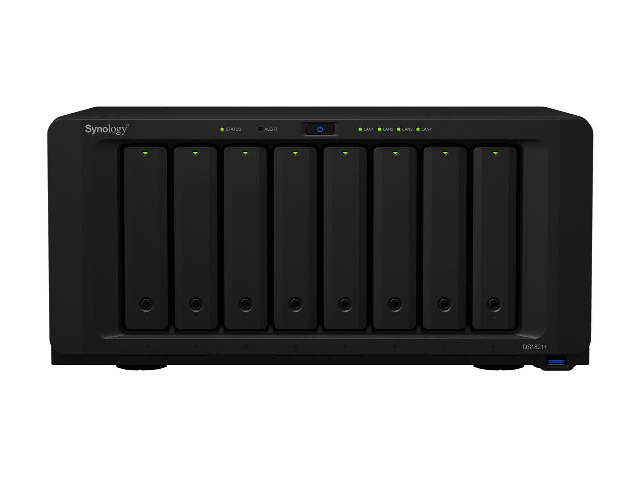 Synology DS1821+ 8-BAY DiskStation with 32GB RAM, 1.6TB (2x800GB) Cache, E10G21-F2 SFP+ 10Gb Adapter and 96TB (8 x 12TB) of Synology Enterprise HAT5300 Drives Fully Assembled and Tested