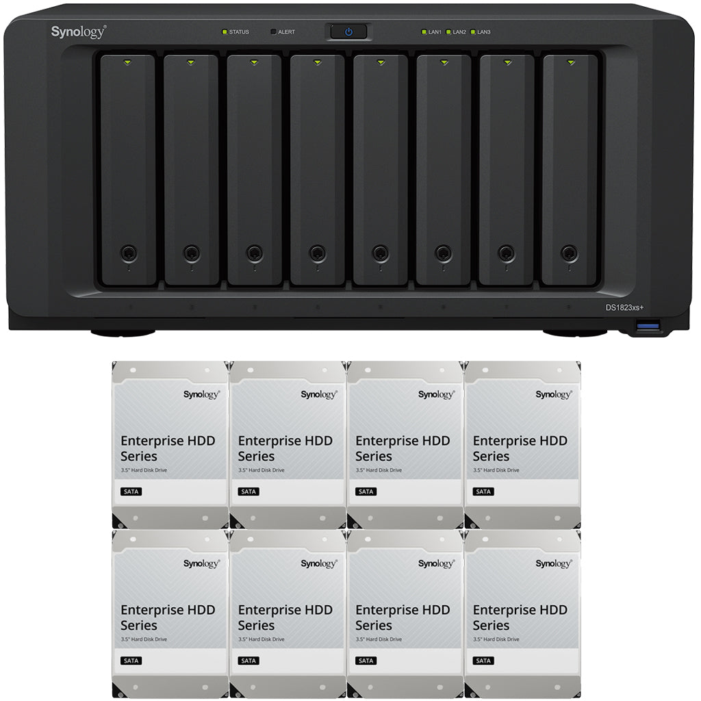 Synology DS1823xs+ 8-Bay NAS 8GB RAM 144TB (8 x 18TB) of Synology Enterprise Drives Fully Assembled and Tested