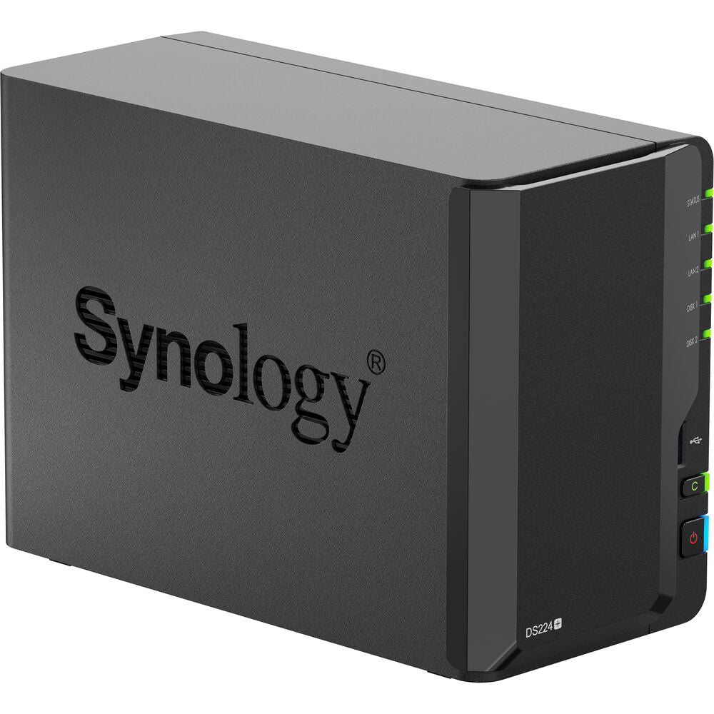 Synology DS224+ 2-Bay NAS with 6GB RAM and 12TB (2 x 6TB) of Western Digital Red Plus Drives Fully Assembled and Tested