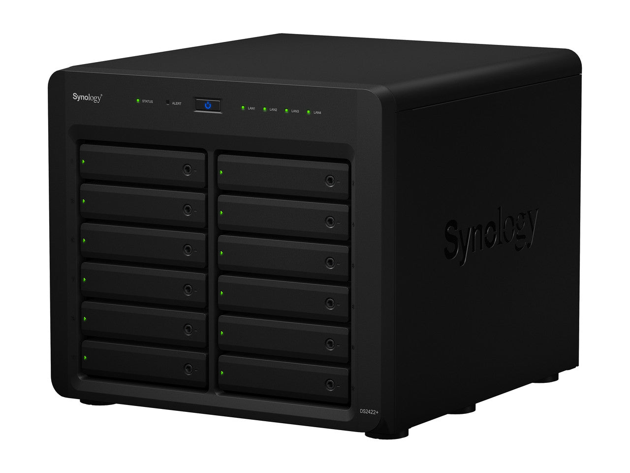 Synology DS2422+ Quad Core 2.2Ghz 12-Bay NAS with E10M20 10GbE Port and 800GB (2x400GB) CACHE, 8GB RAM and 192TB (12 x 16TB) of Synology Enterprise Drives