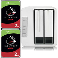 Thumbnail for TerraMaster F2-221 NAS 2-Bay Cloud Storage with 2GB RAM and 4TB (2 x 2TB) of Seagate Ironwolf NAS Drives Fully Assembled and Tested