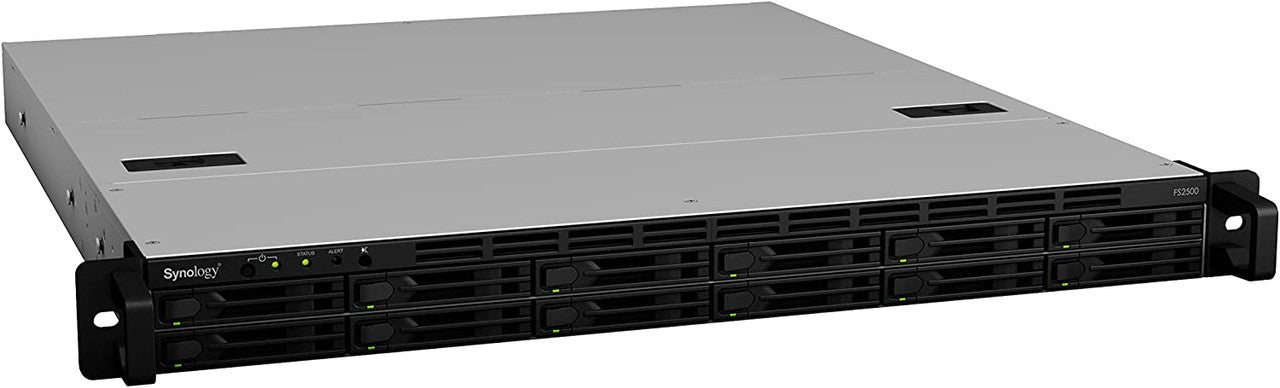 Synology FS2500 12-BAY FlashStation with 8GB RAM and 46.08TB (12 x 3840GB) Synology Enterprise SATA SSD's Fully Assembled and Tested