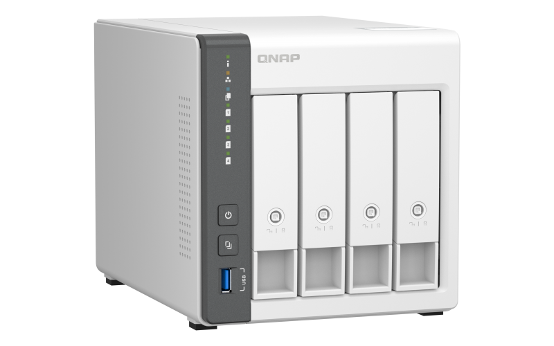 QNAP TS-433 4-BAY NAS with 4GB DDR4 RAM and 32TB (4x8TB) Western Digital RED PLUS Drives Fully Assembled and Tested