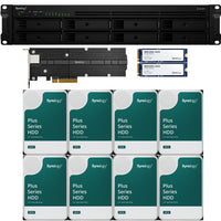 Thumbnail for Synology RS1221RP+ RackStation with 4GB RAM 800GB (2x400GB) Cache, 1-Port 10GbE Adapter and 64TB (8 x 8TB) of Synology Plus NAS Drives Fully Assembled and Tested