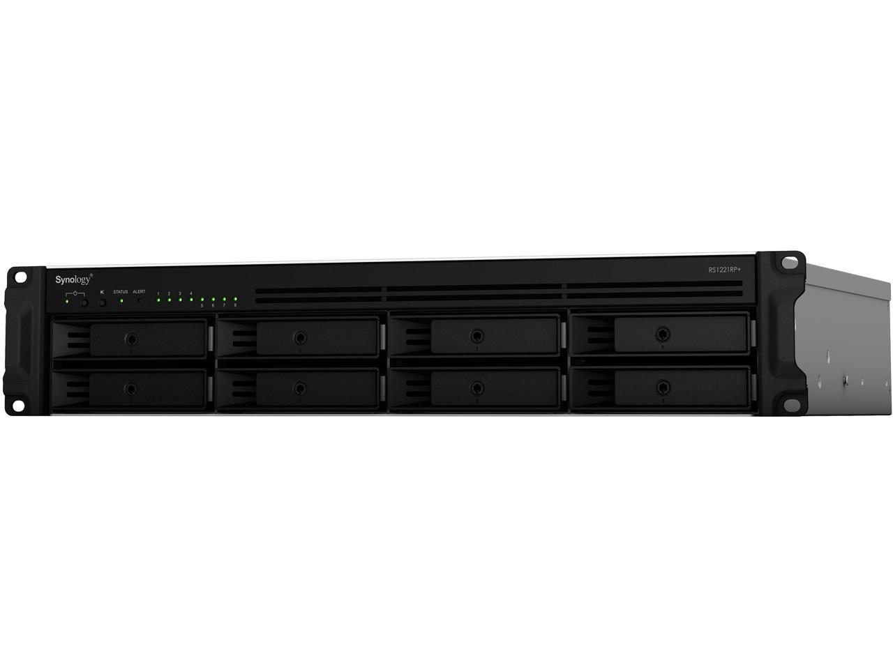 Synology RS1221RP+ RackStation with 8GB RAM and 64TB (8 x 8TB) of Synology Plus NAS Drives Fully Assembled and Tested