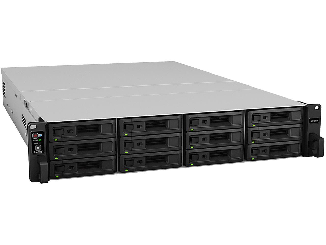 RS3621xs+ 12-BAY RackStation with 64GB RAM and 144TB (12 x 12TB) of Synology Enterprise Drives