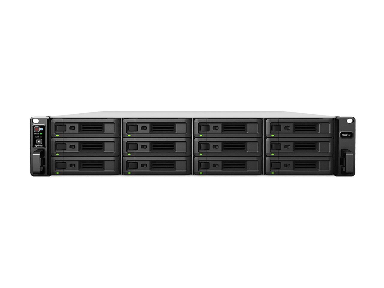 RS3621xs+ 12-BAY RackStation with 16GB RAM and 96TB (12 x 8TB) of Synology Enterprise Drives