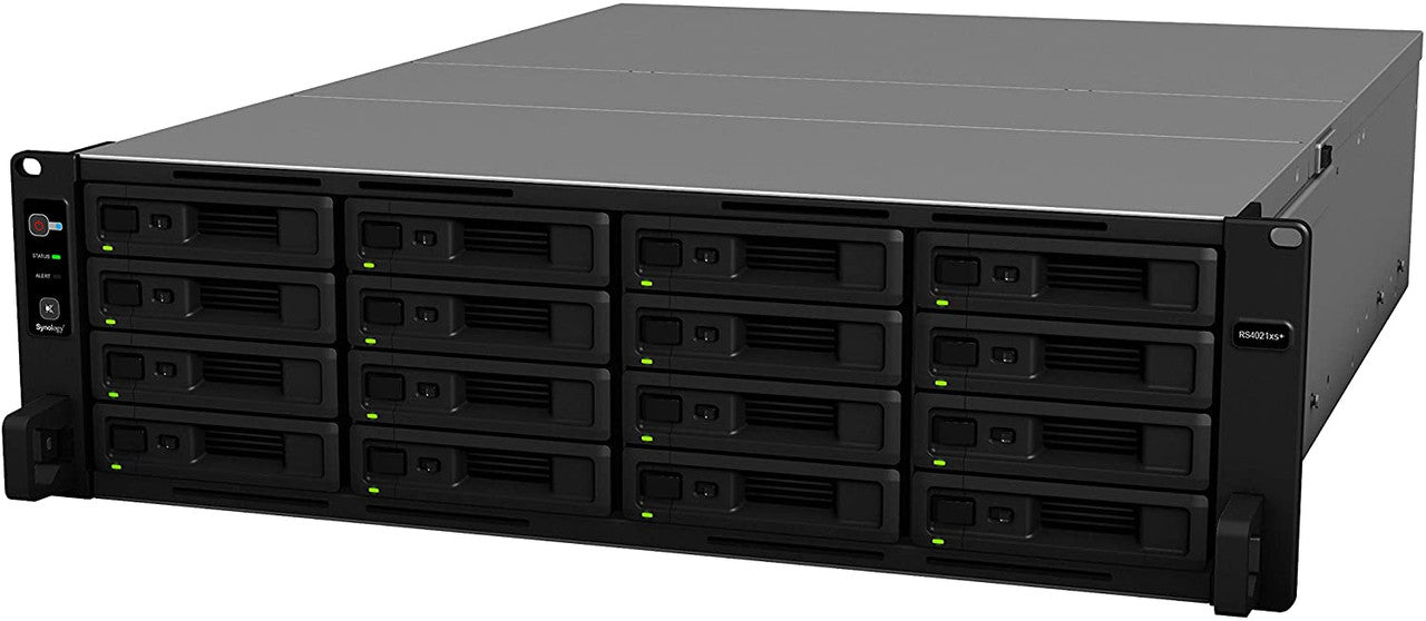 Synology RS4021xs+ 16-BAY RackStation with 64GB RAM, M2D20 with 1.6TB (2x800GB) Synology CACHE, and 64TB (16 x 4TB) of Synology Enterprise Drives Fully Assembled and Tested