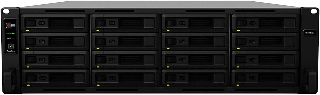 Synology RS4021xs+ 16-BAY RackStation with 16GB RAM, M2D20 with 1.6TB (2x800GB) Synology CACHE, and 64TB (16 x 4TB) of Synology Enterprise Drives Fully Assembled and Tested