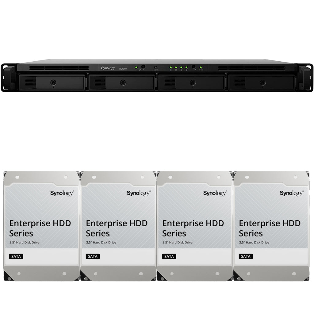 RS422+ 4-BAY RackStation with 32TB (4 x 8TB) Synology Enterprise Drives Fully Assembled and Tested