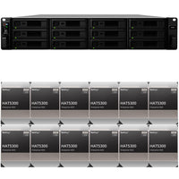 Thumbnail for Synology SA3400 12-BAY Enterprise RackStation with 16GB RAM and 144TB (12 x 12TB) Synology HAT5300 Enterprise SATA Drives Fully Assembled and Tested