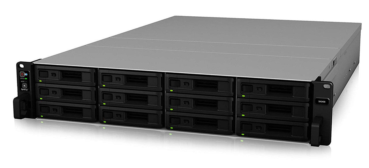 Synology SA3400 12-BAY Enterprise RackStation with 32GB RAM and 192TB (12 x 16TB) Synology HAT5300 Enterprise SATA Drives Fully Assembled and Tested
