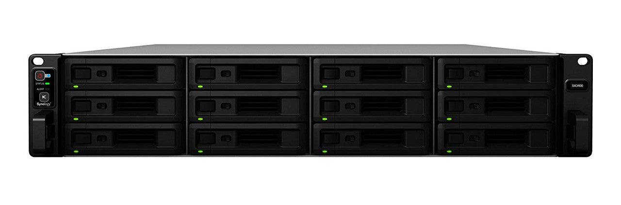 Synology SA3400 12-BAY Enterprise RackStation with 32GB RAM and 144TB (12 x 12TB) Synology HAT5300 Enterprise SATA Drives Fully Assembled and Tested