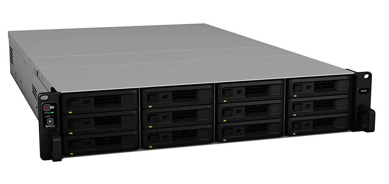 Synology SA3400 12-BAY Enterprise RackStation with 128GB RAM and 144TB (12 x 12TB) Synology HAT5300 Enterprise SATA Drives Fully Assembled and Tested