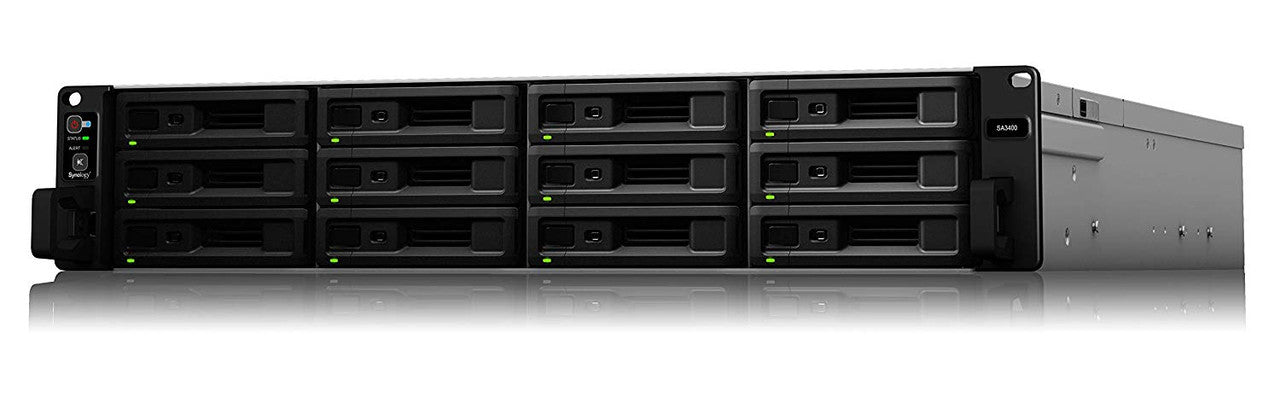 Synology SA3400 12-BAY Enterprise RackStation with 64GB RAM and 192TB (12 x 16TB) Synology HAT5300 Enterprise SATA Drives Fully Assembled and Tested