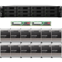 Thumbnail for Synology SA3600 12-BAY Enterprise RackStation with 64GB RAM and 144TB (12 x 12TB) Synology HAT5300 Enterprise SATA Drives Fully Assembled and Tested