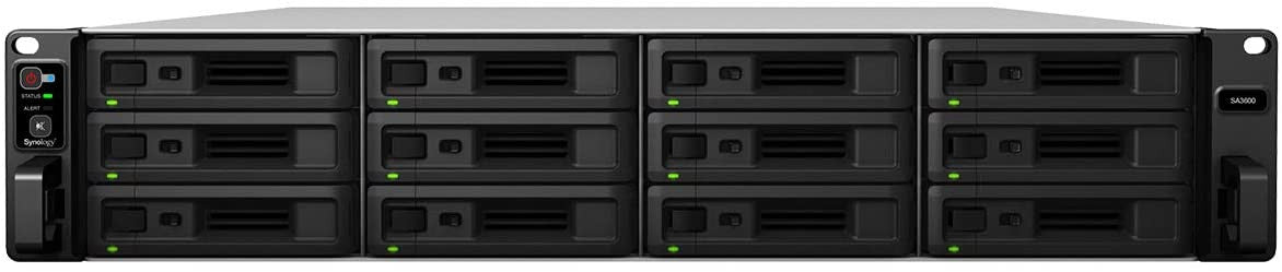 Synology SA3600 12-BAY Enterprise RackStation with 64GB RAM and 144TB (12 x 12TB) Synology HAT5300 Enterprise SATA Drives Fully Assembled and Tested