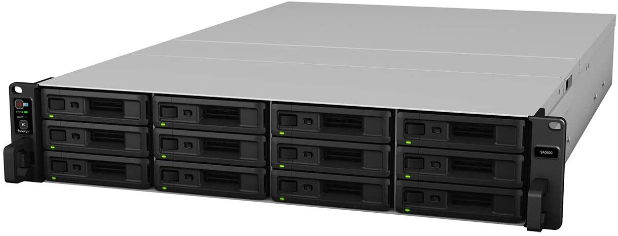 Synology SA3600 12-BAY Enterprise RackStation with 16GB RAM and 96TB (6 x 16TB) Synology HAS5300 Enterprise SAS Drives Fully Assembled and Tested