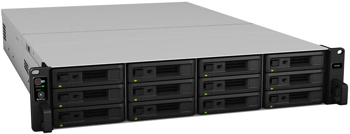 Synology SA3600 12-BAY Enterprise RackStation with 64GB RAM and 144TB (12 x 12TB) Synology HAT5300 Enterprise SATA Drives Fully Assembled and Tested