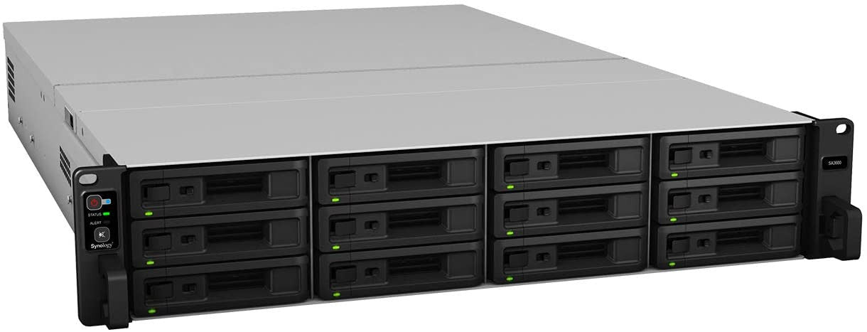 Synology SA3600 12-BAY Enterprise RackStation with 64GB RAM and 72TB (6 x 12TB) Synology HAS5300 Enterprise SAS Drives Fully Assembled and Tested