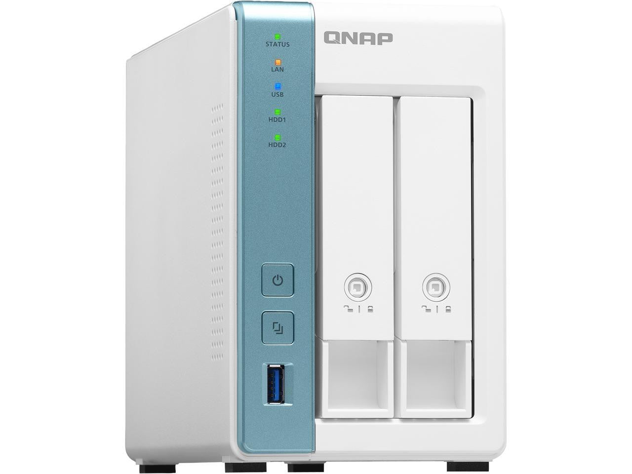 QNAP TS-231K 2-Bay Home NAS with 4TB (2 x 2TB) of Western Digital Red Plus Drives Fully Assembled and Tested