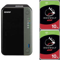 Thumbnail for QNAP TS-253D Quad Core 2.7Ghz 2-Bay NAS with 4GB RAM and 20TB (2 x 10TB) of Seagate Ironwolf NAS Drives Fully Assembled and Tested By CustomTechSales