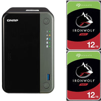 Thumbnail for QNAP TS-253D Quad Core 2.7Ghz 2-Bay NAS with 4GB RAM and 24TB (2 x 12TB) of Seagate Ironwolf NAS Drives Fully Assembled and Tested By CustomTechSales