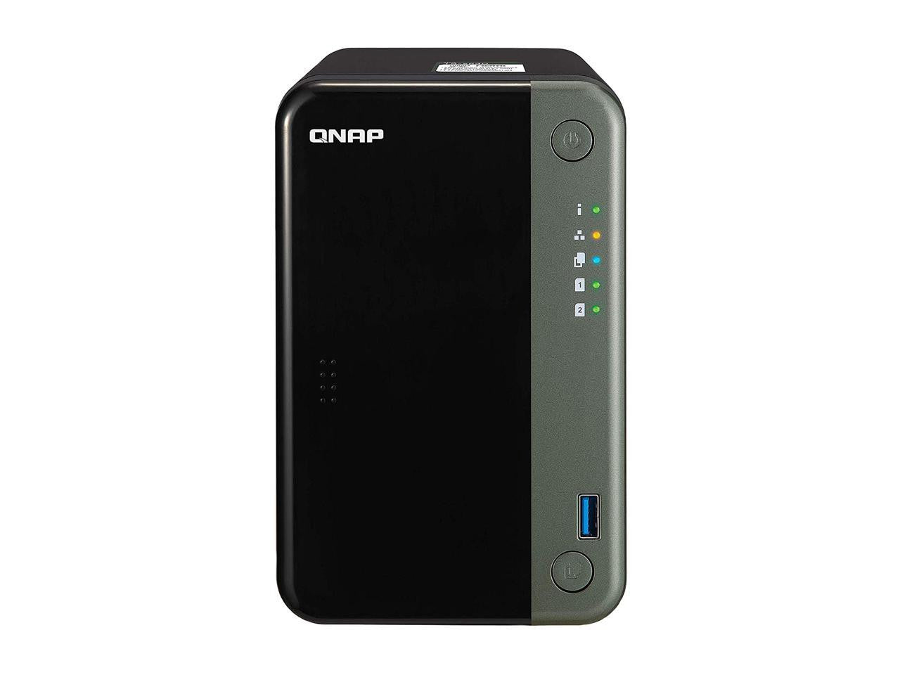 QNAP TS-253D Quad Core 2.7Ghz 2-Bay NAS with 4GB RAM and 4TB (2 x 2TB) of Seagate Ironwolf NAS Drives Fully Assembled and Tested By CustomTechSales