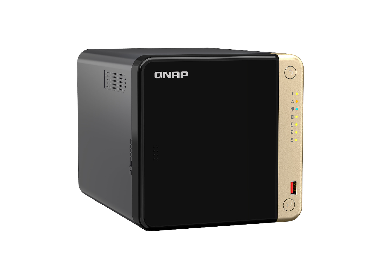 QNAP TS-464 4-Bay NAS with 8GB RAM, 500GB (2 x 250GB) NVME Cache, and 12TB (4 x 3TB) of Western Digital Red Plus Drives Fully Assembled and Tested