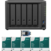 Thumbnail for Synology DS1525+ 5-BAY DiskStation with 10GbE Adapter, ECC RAM, Synology Plus NAS Drives, and Synology Cache  (All Configurable)