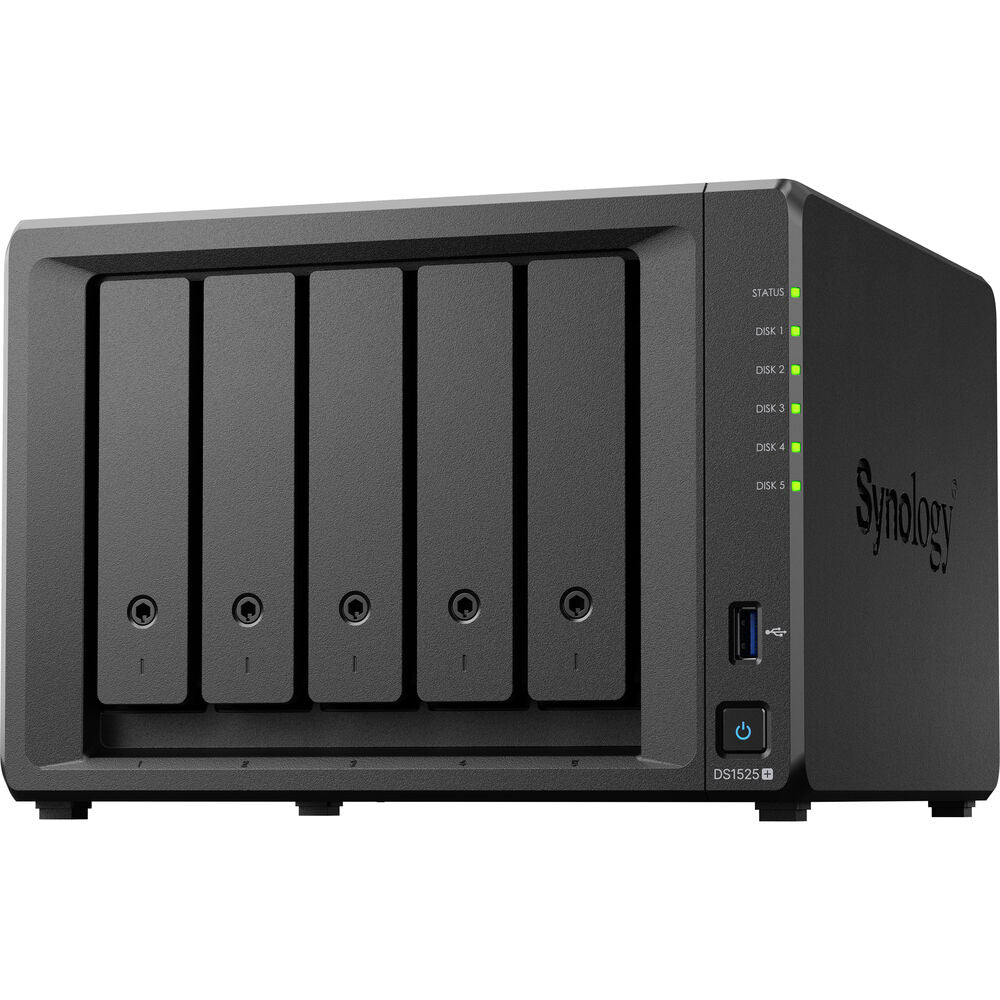 Synology DS1525+ 5-BAY DiskStation with Synology RAM, Synology Plus NAS Drives, and Synology Cache  (All Configurable)