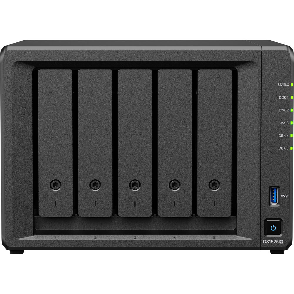 Synology DS1525+ 5-BAY DiskStation with Synology RAM, Synology Plus NAS Drives, and Synology Cache  (All Configurable)