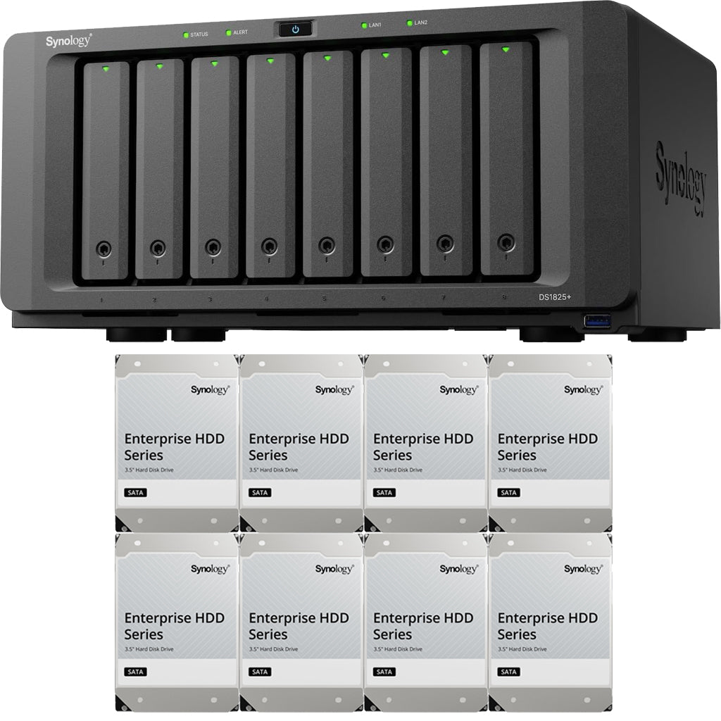 Synology DS1825+ 8-BAY DiskStation with ECC RAM, Synology Enterprise Drives, and Synology Cache  (All Configurable)