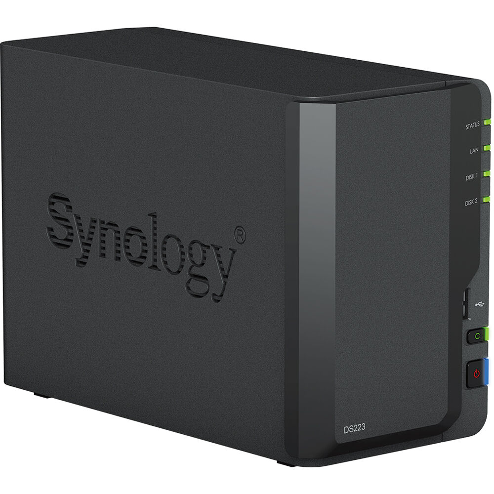 Synology DS223 2-BAY DiskStation with 2GB RAM and 24TB (2x12TB) of Synology Plus NAS Drives Fully Assembled and Tested