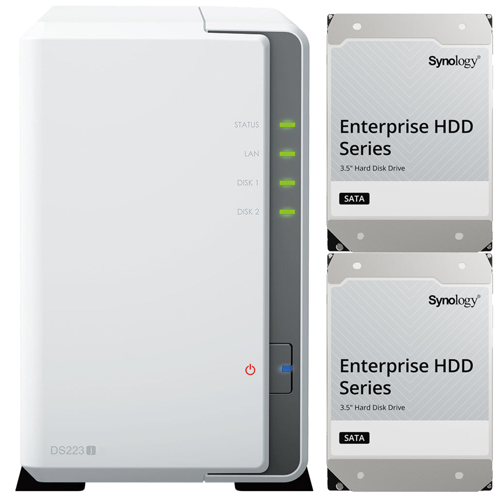 Synology DiskStation DS223j 2-Bay Synology Enterprise Drive NAS Enclosure