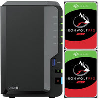 Thumbnail for Synology DS225+ Intel 2-Bay NAS with Synology RAM, and Seagate Ironwolf PRO Drives (All Configurable)