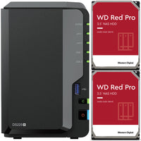 Thumbnail for Synology DS225+ Intel 2-Bay NAS with Synology RAM, and Western Digital Red PRO Drives (All Configurable)