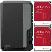 Thumbnail for Synology DS225+ Intel 2-Bay NAS with Synology RAM, and Western Digital Red NAS Drives (All Configurable)