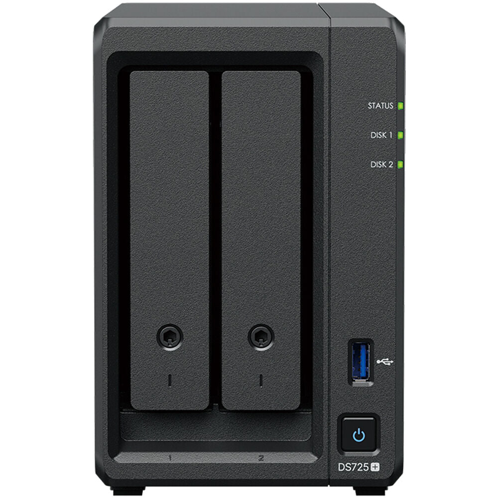 Synology DS725+ Dual-Core 2-Bay NAS with Synology RAM, Synology Plus NAS Drives, and Synology Cache (All Configurable)