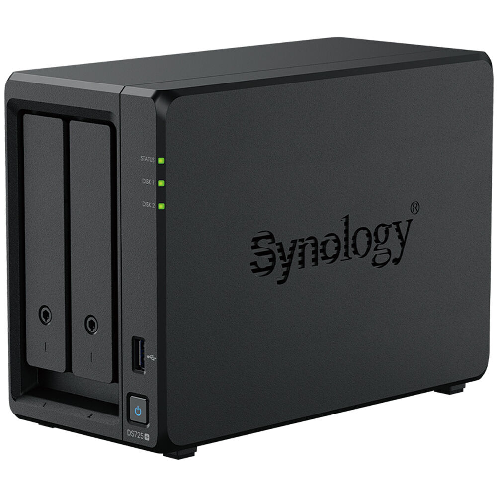 Synology DS725+ Dual-Core 2-Bay NAS with Synology RAM, Synology Plus NAS Drives, and Synology Cache (All Configurable)
