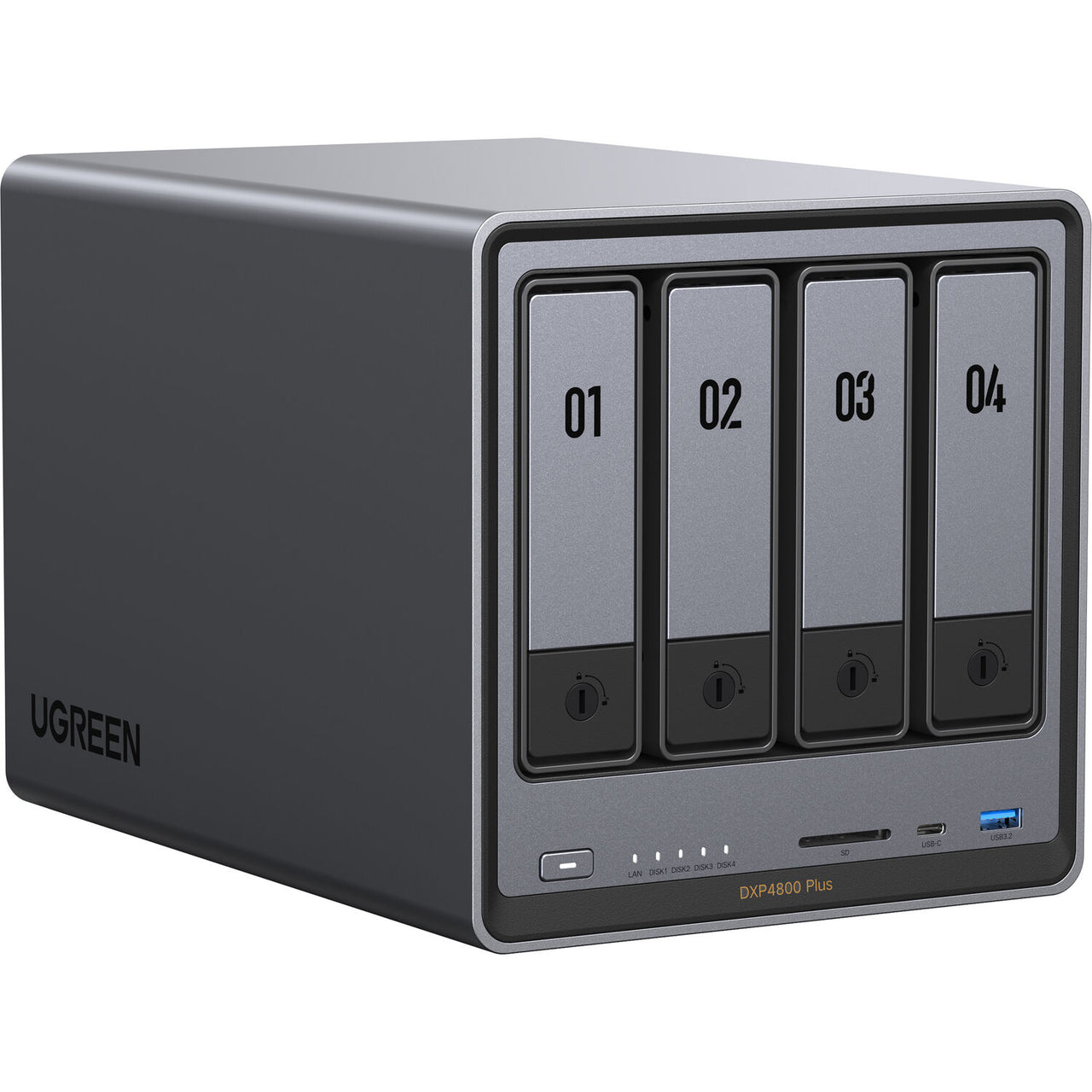 UGREEN NAS DXP4800 Plus 4-Bay Desktop NASync with Western Digital Red Pro Drives