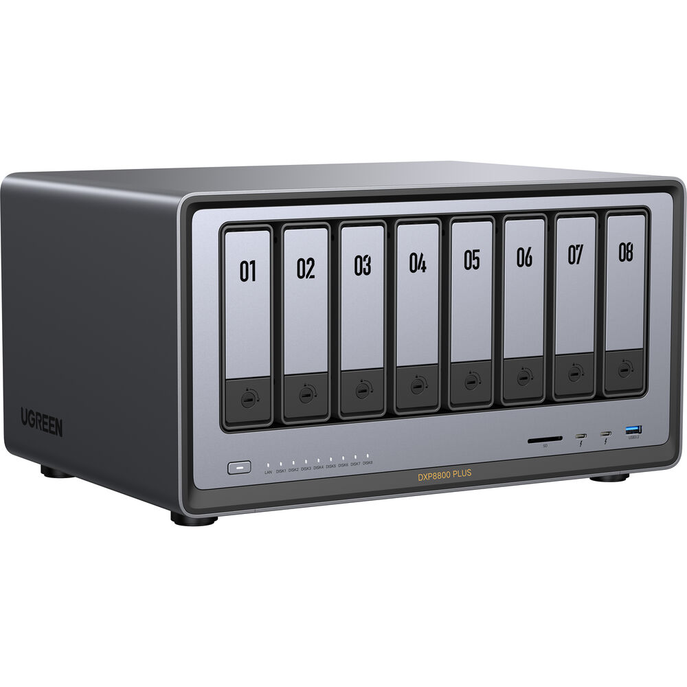 UGREEN NAS DXP8800 Plus 8-Bay Desktop NASync with Western Digital Red Pro Drives
