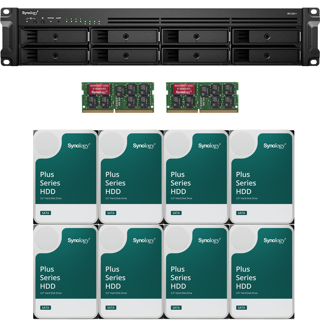 Synology RS1221+ RackStation with 8GB RAM and 48TB (8 x 6TB) of Synology Plus NAS Drives Fully Assembled and Tested